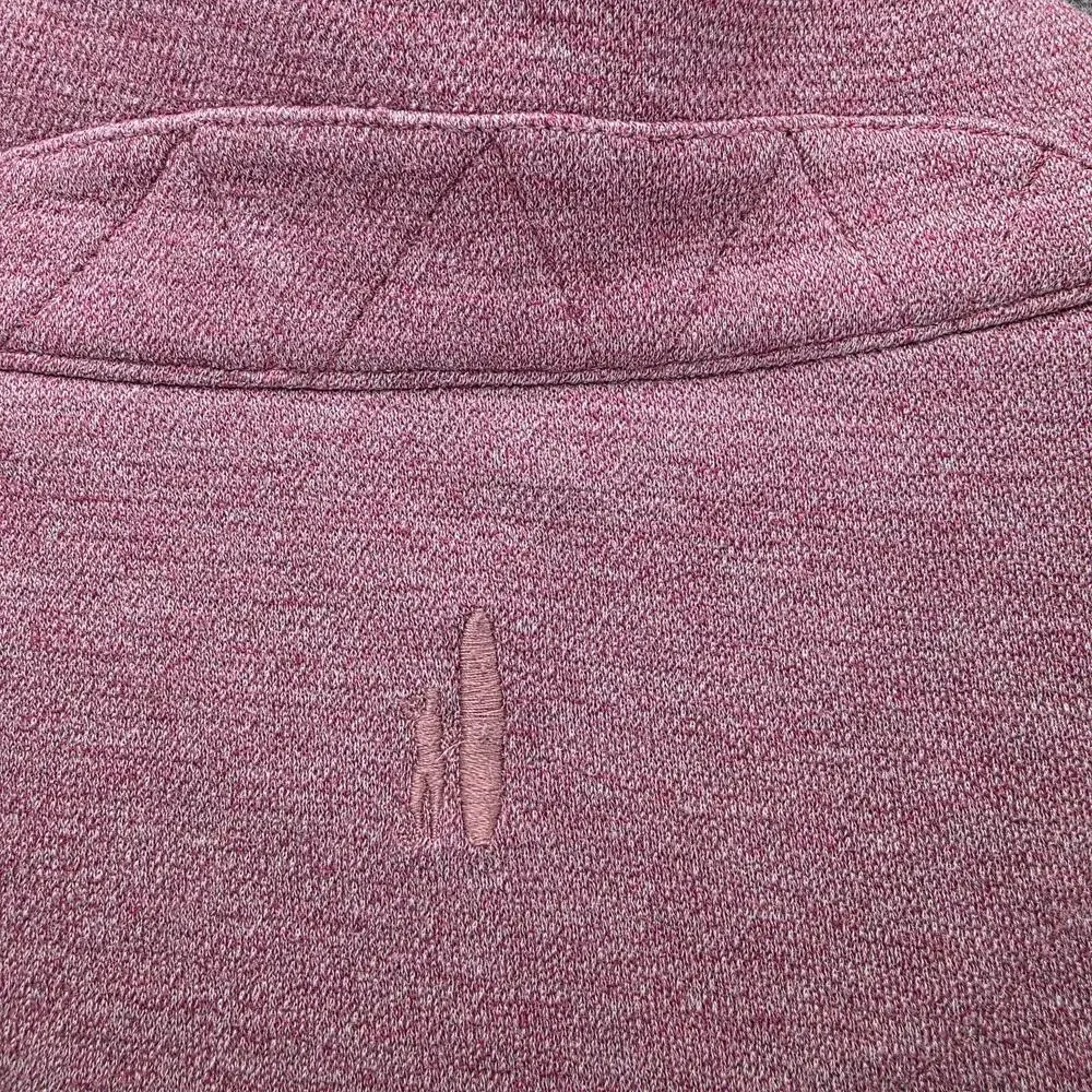 Johnnie-O Sweatshirt Mens 2XL Pink Pullover 1/4 Zip Mock Neck Embroidered